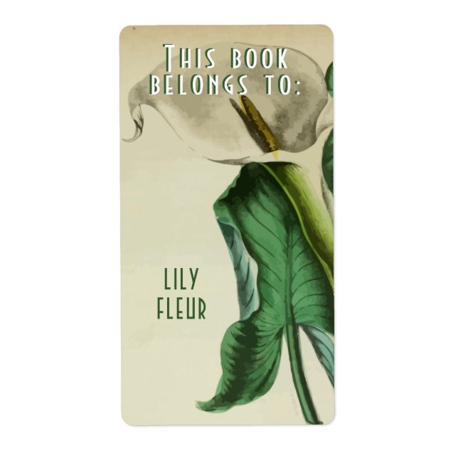 Buchzeichen Vintag Floral Dieses Buch gehört (Vorne)