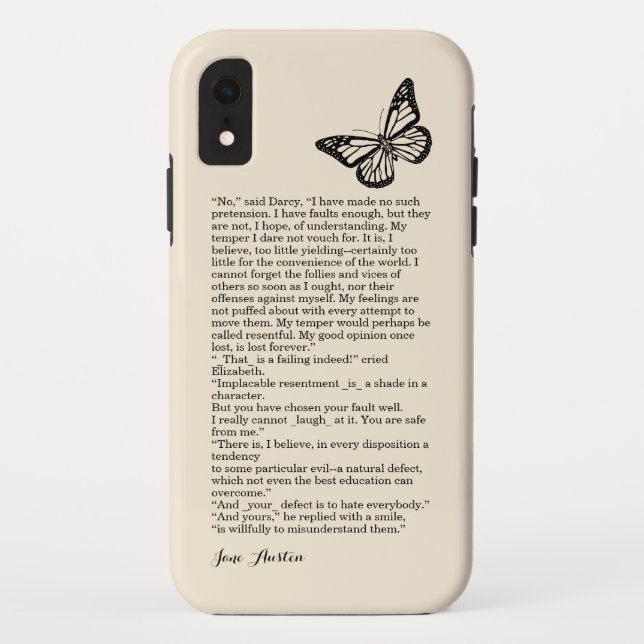 Buchzitat Klassischer Text Case-Mate iPhone Hülle (Rückseite)