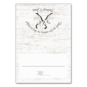 Buck and Deer Birch Woch Sitzkarte Tischnummer