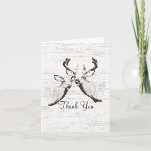 Buck and Doe Birch Tree Vielen Dank Dankeskarte