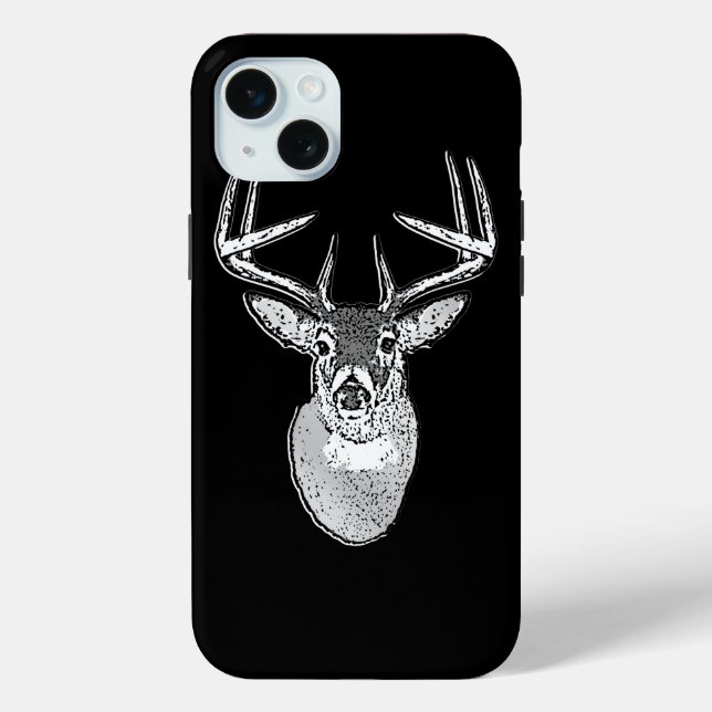 Buck auf Schwarz-weißem Schwanz Hirsch Case-Mate iPhone Hülle (Rückseite)