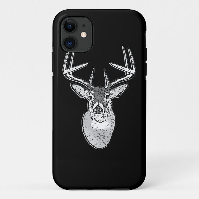 Buck auf Schwarz-weißen Schwanz Deer Case-Mate iPhone Hülle (Rückseite)