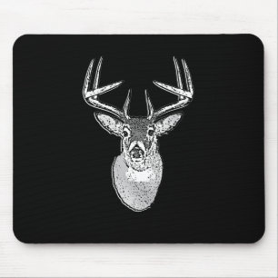 Buck auf Schwarz-weißen Schwanz Deer Mousepad