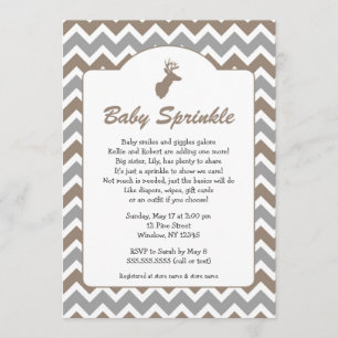 Buck Baby Sprinkle lädt ein, Babydusche, Hirsche Einladung