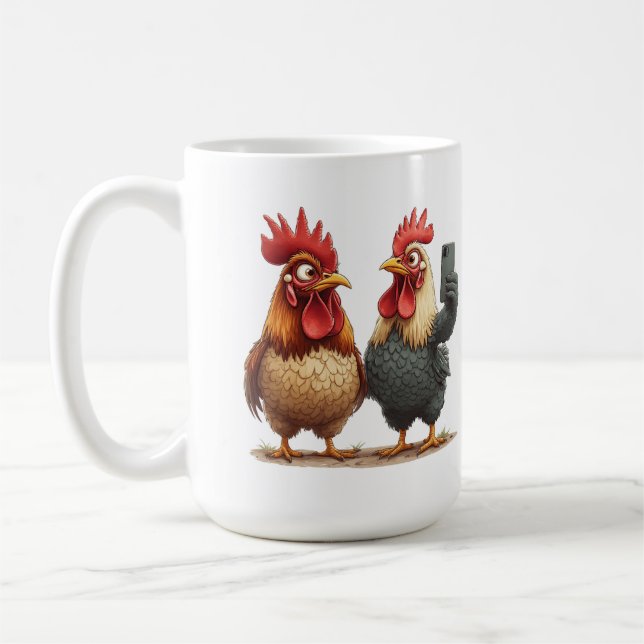 Buck & Bill "Cheesy Chicken" Selfies Kaffeetasse (Links)