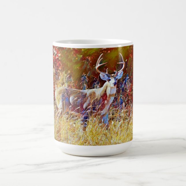 Buck Deer Antlers Nature Art Tasse (Mittel)