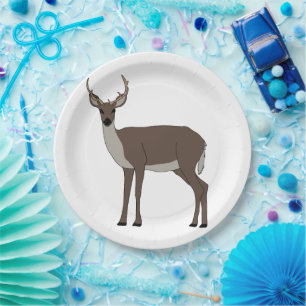 Buck Deer Pappteller