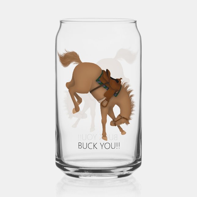 Buck dich! Funny Brown Horse Dosenglas (Vorderseite)