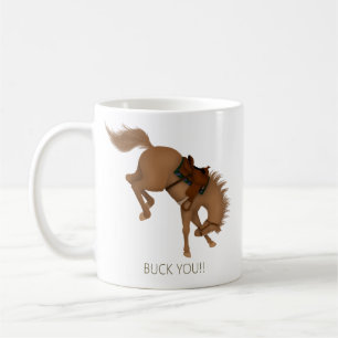 Buck dich! Funny Brown Horse Kaffeetasse