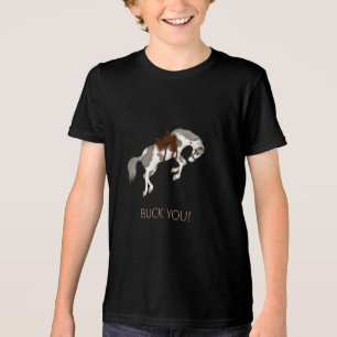 Buck dich! Funny Paint Horse Dark Tri-Blend Shirt