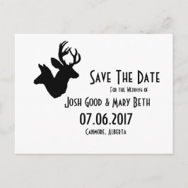 Buck & Dos Silhouette, Hochzeitstag Postkarte