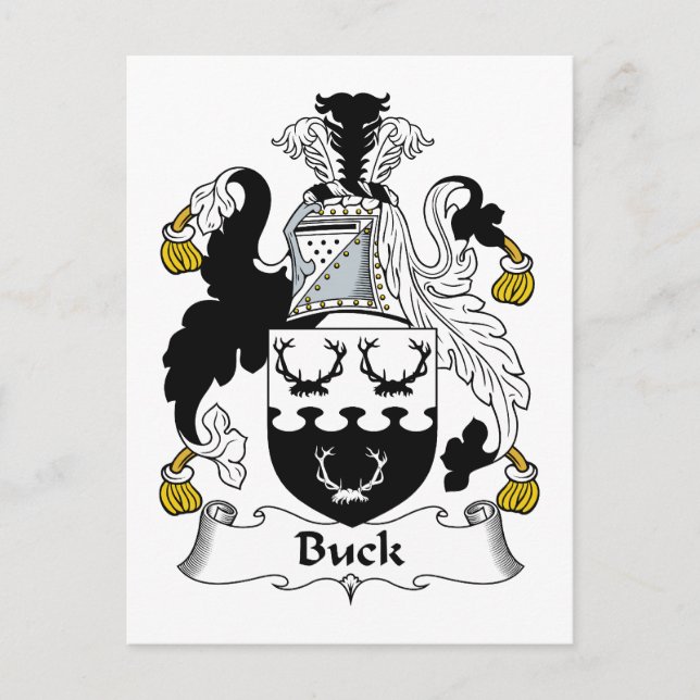 Buck-Familienwappen Postkarte (Vorderseite)
