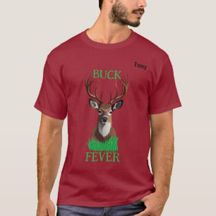 Buck Fever 12 Punkte Weißer Schwanz Buck T-Shirt