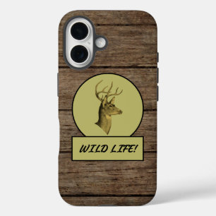 Buck Head Dark Wood iPhone Fälle 16 Hülle