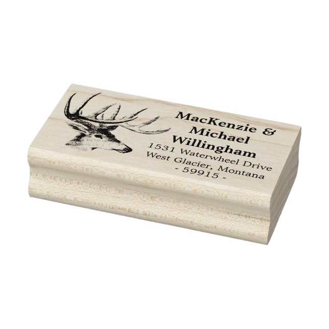 Buck Head Rücksendeadresse Briefmarke Gummistempel (Stempel)