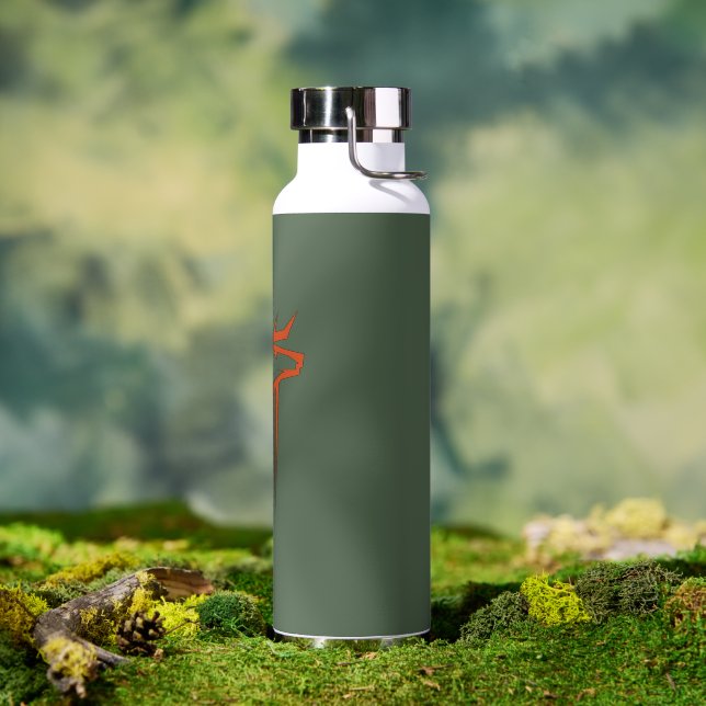 Buck Hunter Orange und Camouflage Green Water Flas Trinkflasche (Außenbereich)