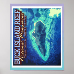 BUCK ISLAND REEF - JUNGFRAU INSELN VEREINIGTE STAA POSTER