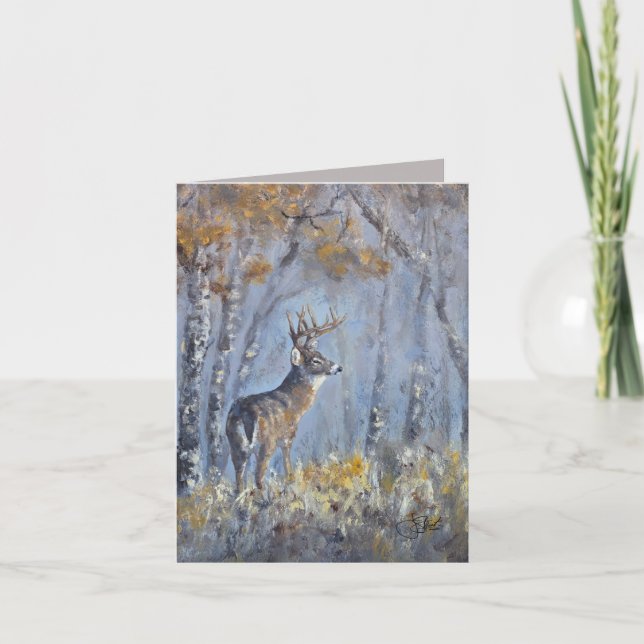 Buck Meadow - handgemalt Karte (Vorderseite)