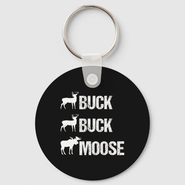 Buck Moose Funny Moose Buck Jagd Schlüsselanhänger (Vorderseite)
