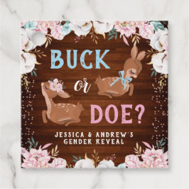 Buck oder Doe? Baby Shower Reveal Geschenkanhänger