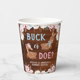 Buck oder Doe? Baby Shower Reveal Pappbecher