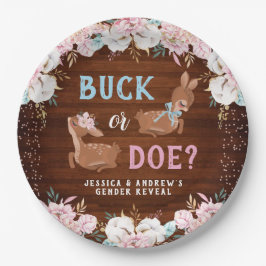 Buck oder Doe? Baby Shower Reveal Pappteller