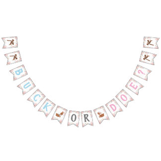 Buck oder Doe? Baby Shower Reveal Wimpelkette