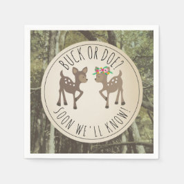 Buck oder Dose Camouflage Baby Geschlecht offenbar Serviette