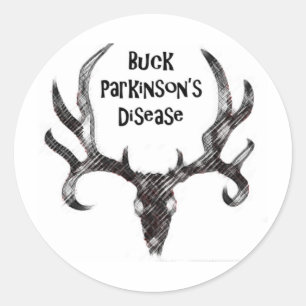 Buck Parkinson-Krankheit Runder Aufkleber