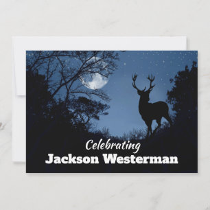 Buck-Silhouette bei Night    MemorialEinladung Einladung