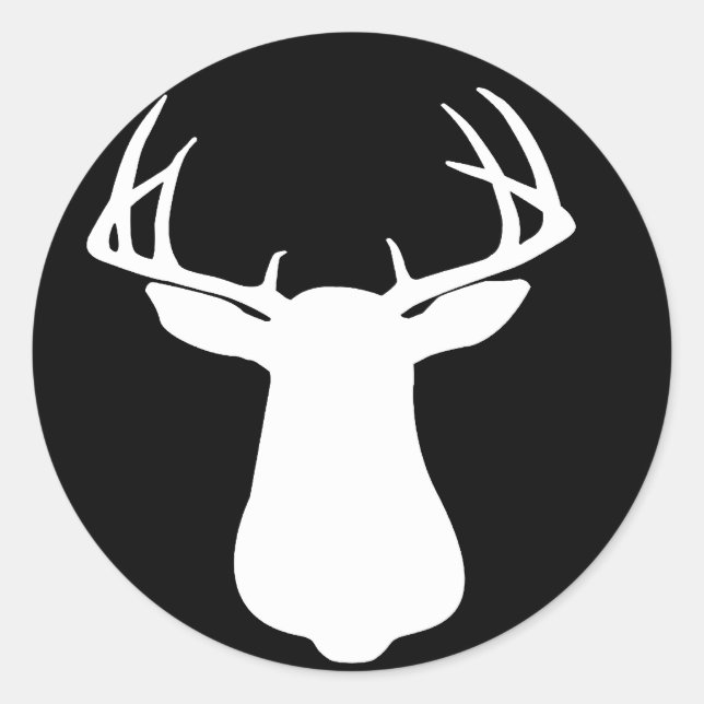 BUCK SILLHOUETTE RUNDER AUFKLEBER (Vorderseite)