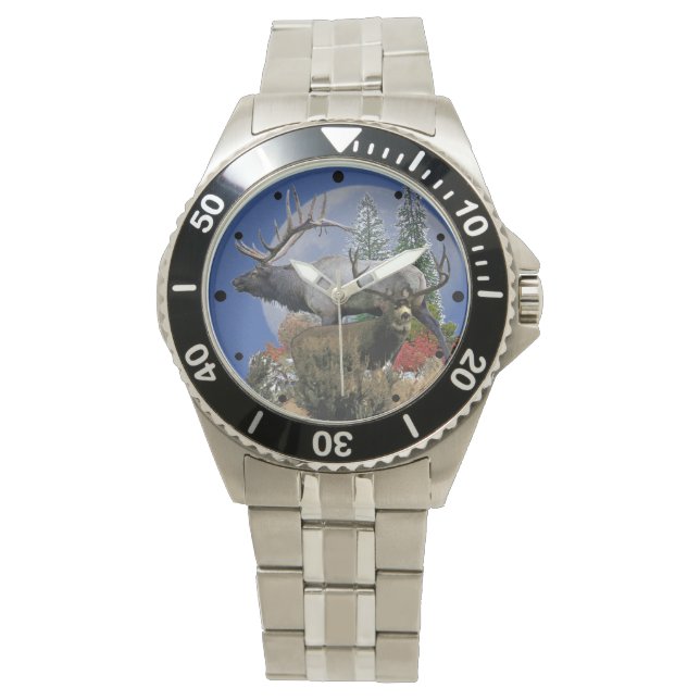 Buck und Bullenmond Armbanduhr (Vorderseite)