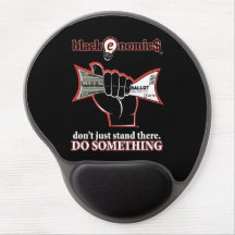 "Buck und Wahlzettel" Gel-Mauspad (Schwarz)
