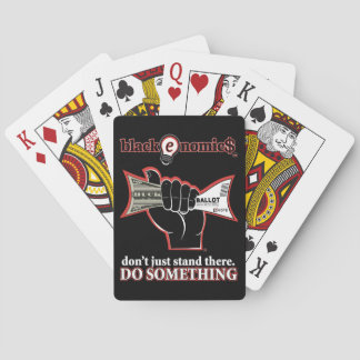 "Buck und Wahlzettel" Spielkarten (Schwarz)