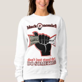 "Buck und Wahlzettel" weißer Sweatshirt für Frauen