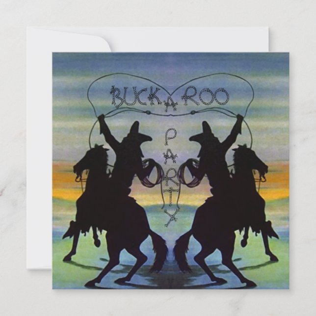 BUCKAROO ANNIVERSAIRE DE FÊTE INVITATION ~ PERSONN (Devant)