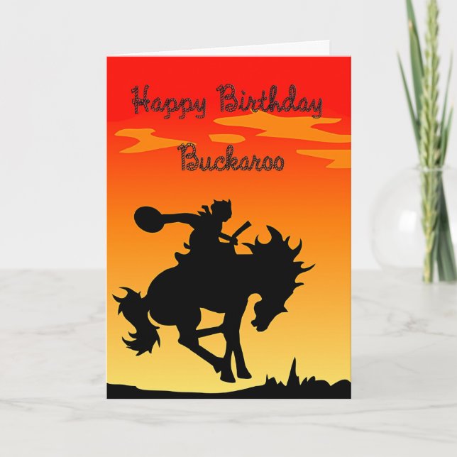 Buckaroo Birthday Karte (Vorderseite)