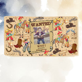 Buckaroo Cowboy Gewollt Poster Foto & Name Banner