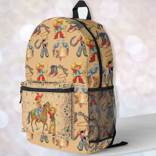 Buckaroo Cowboy Young Boy's Name Bedruckter Rucksack