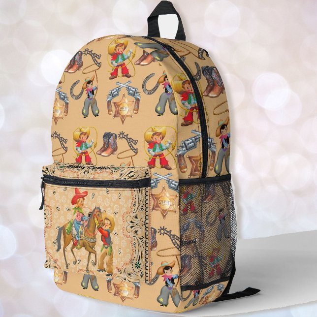 Buckaroo Cowboy Young Boy's Name Bedruckter Rucksack (Von Creator hochgeladen)