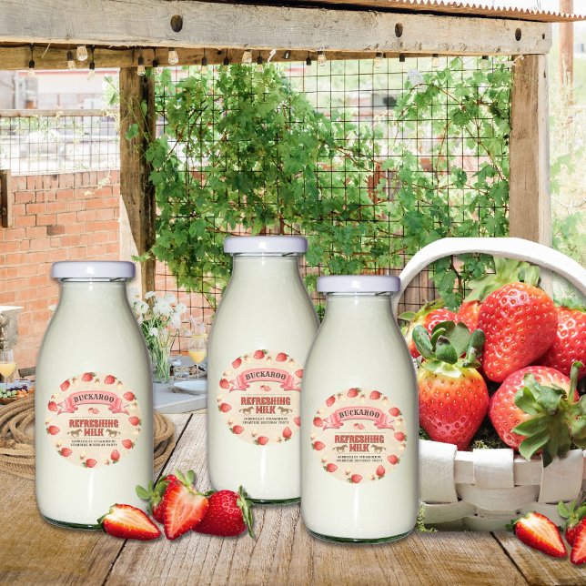 Buckaroo Erfrischungsmilch Geburtstag Runder Aufkleber (Von Creator hochgeladen)