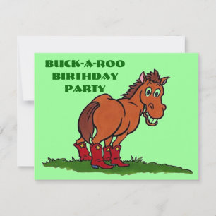 BUCKAROO-GEBURTSTAGS-EINLADUNG ~ EZ2 INDIVIDUELL A EINLADUNG