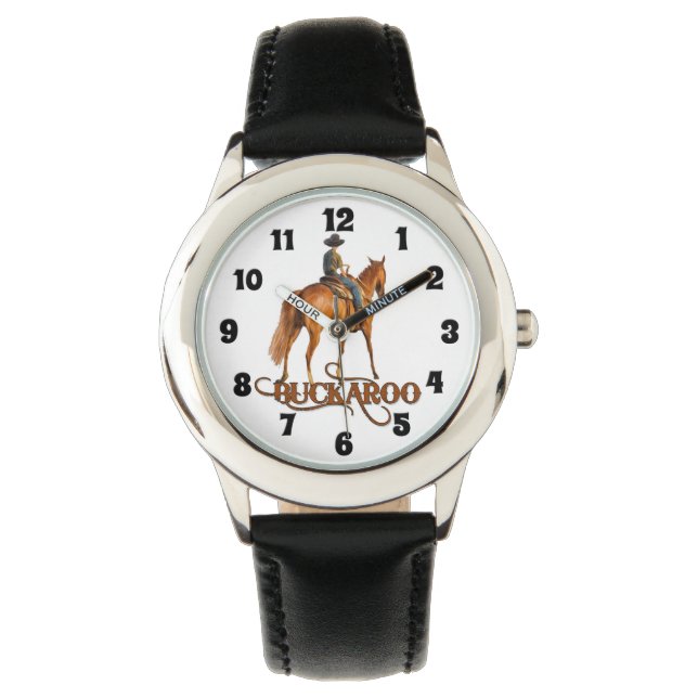 Buckaroo Little Cowboy Western Theme for Boys Armbanduhr (Vorderseite)