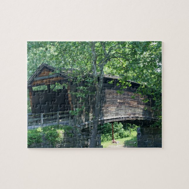Buckel-überdachte Brücke (Horizontal)