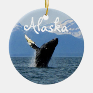 Buckel-Wal-Durchbrechen; Alaska Keramik Ornament