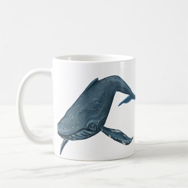Buckel-Wal-Malerei Kaffeetasse (Links)