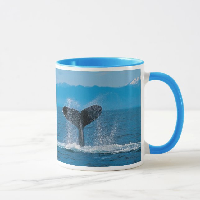 Buckel-Wal-Schwanz, gegen Walfang Tasse (Rechts)