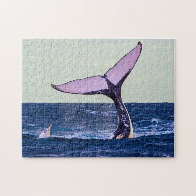 Buckel-Wal-Schwanz-Plattfisch-Puzzle (Horizontal)