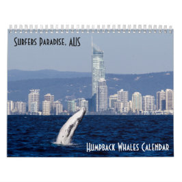 Buckel-Wal-Surfer-Paradies-Pazifischer Ozean Kalender