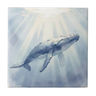 Buckelwal-Aquarell-Ozean Fliese